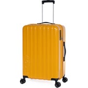 スーツケース mobus 拡張タイプ 旅行日数目安:5~7泊 65L/拡張時77L フットストッパー USB充電ポート TSAロック搭載 マスタード MBC-1912-24W