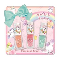 123972 はがせるネイル 3本組 ミントリボン