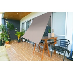 防虫オーニング シェード 180cm×180cm グレー 防虫効果 遮熱温度：-7℃ UVカット：85％ 遮光率：80％ 取付用ヒモ付属 暑さ対策 日差し対策 ONB-1818
