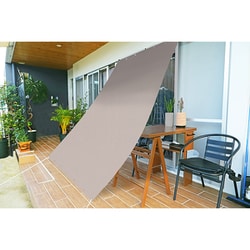 防虫オーニング シェード 180cm×240cm グレー 防虫効果 遮熱温度：-7℃ UVカット：85％ 遮光率：80％ 取付用ヒモ付属 暑さ対策 日差し対策 ONB-1824