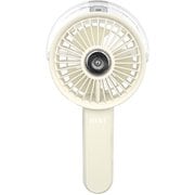 ハンディファン ミストファン 携帯扇風機 折り畳み 3段階風量調節 首掛け ストラップ付き FOLDING MIST FAN IVORY