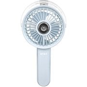 ハンディファン ミストファン 携帯扇風機 折り畳み 3段階風量調節 首掛け ストラップ付き FOLDING MIST FAN BLUE
