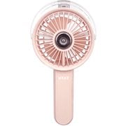 ハンディファン ミストファン 携帯扇風機 折り畳み 3段階風量調節 首掛け ストラップ付き FOLDING MIST FAN PINK
