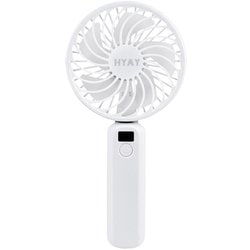 ハンディファン 携帯扇風機 3段階風量調節 モニター表示 FOLDING MONITOR FAN WHITE