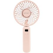ハンディファン 携帯扇風機 3段階風量調節 モニター表示 FOLDING MONITOR FAN PINK