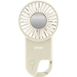 ハンディファン 携帯扇風機 冷却プレート 3段階風量調節 カラビナフック仕様 COOLING SLIM HOOK FAN BEIGE