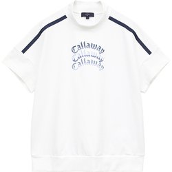 ゴルフウェアレディース 半袖モック WH Sサイズ CWA25L C25134213 1030