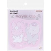 【限定】アクリルクリップ ホワイトタイガーとブラックタイガー ピンク S3626016
