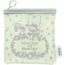 【限定】ミニポーチ ホワイトタイガーとブラックタイガー グレー S2335956