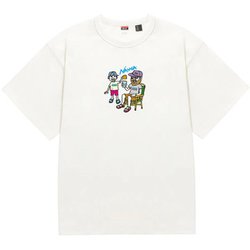 エコハイブリッド ティー ファミリーキャンププリント メンズ カットソー WHT Mサイズ N003667