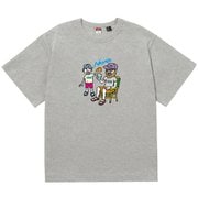 エコハイブリッド ティー ファミリーキャンププリント メンズ カットソー L.GRY XLサイズ N003667