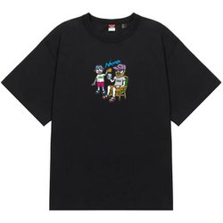 エコハイブリッド ティー ファミリーキャンププリント メンズ カットソー BLK Mサイズ N003667