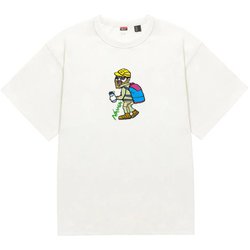 エコハイブリッド ティー アウトドアおじさんプリント メンズ カットソー WHT Mサイズ N003715