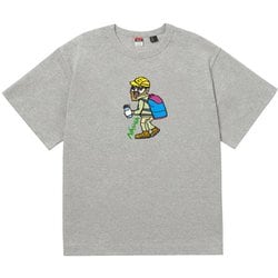 エコハイブリッド ティー アウトドアおじさんプリント メンズ カットソー L.GRY Lサイズ N003715