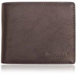二つ折財布 スムーズ合皮 エンボス D.BROWN 22469104
