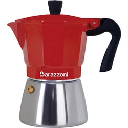 La CAFFETTIERA IH対応＆直火式 エスプレッソコーヒーメーカー 3カップ レッド 83000510334
