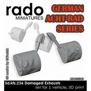 RDM35S49 1/35 WWII ドイツ Sd.Kfz.234 8輪重装甲車シリーズ用 変形マフラー （汎用） [プラモデル用パーツ]