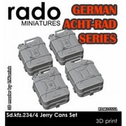 RDM35S51 1/35 WWII ドイツ Sd.Kfz.234/4パックワーゲン 8輪重装甲車用 ジェリカンセット 4個入 （汎用） [プラモデル用パーツ]