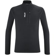 カメット ジップTシャツ ロングスリーブ メンズ カットソー BLACK-NOIR(N0247) XSサイズ(日本:Sサイズ) MIV10454