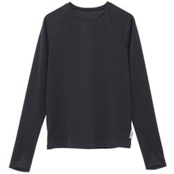 Ecoco ロングスリーブプルオーバー レディース フィットネス ヨガ シャツ ラッシュガード チャコール（03） サイズ0（S-Mサイズ） B1951JUB024
