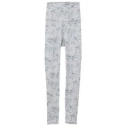 ラインフラワープリントスーパーハイレギンス レディース 水陸両用 フィットネス ヨガ パンツ ホワイト（01） サイズ0（S-Mサイズ） B1951JUP012