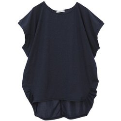 ライトプライムドレープトップス レディース フィットネス ヨガ シャツ トップネイビー（03） B1952TUB037