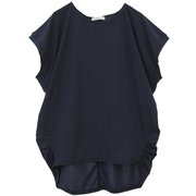 ライトプライムドレープトップス レディース フィットネス ヨガ シャツ トップネイビー(03) B1952TUB037