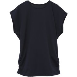 Ecoco エココフレンチスリーブ レディース フィットネス ヨガ シャツ ネイビー（03） サイズ1（M-Lサイズ） B1952JUB023