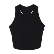 ソフトリブタンクトップ レディース フィットネス ヨガ シャツ ブラック(03) サイズ1(M-Lサイズ) B1952JUB007