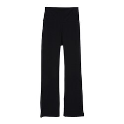 ソフトリブフレアレギンス レディース フィットネス ヨガ パンツ ブラック（03） サイズ0（S-Mサイズ） B1952JUP009