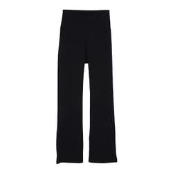 ソフトリブフレアレギンス レディース フィットネス ヨガ パンツ ブラック（03） サイズ1（M-Lサイズ） B1952JUP009