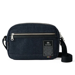 TMPI-16DEBL [メデン COTTON×POLY ショルダーバッグ 横型 2L A5ファイルサイズ対応 デニムブルー]