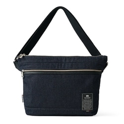 TMPI-17DEBL [メデン COTTON×POLY ショルダーバッグ 6L A5ファイルサイズ対応 デニムブルー]