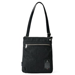 TMPI-18DEBK [メデン COTTON×POLY 薄マチショルダーバッグ 縦型 4.5L A5ファイルサイズ対応 デニムブラック]
