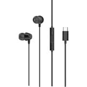 USB TYPE-C ハンズフリー イヤホン DAC搭載 Black NTYPEC01BK