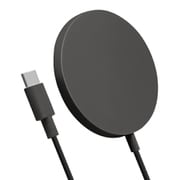 Type-Cケーブル一体型 ワイヤレスチャージャー 2m 5W/7.5W/10W/15W対応 チャコールグレー R20WCC15W04CGRY