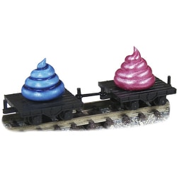 JT-08 Nゲージ完成品 Joke train（ジョークトレイン） うん搬トロッコ（うん青・ラブピンク・トロッコ付） [鉄道模型]