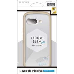 Google Pixel 9a用 ケース ハイブリッド カバー 衝撃吸収 軽量 薄型 カメラレンズ保護設計 ワイヤレス充電可 ストラップホール付 ストラップホールシート付 TOUGH SLIM LITE カフェオレ PM-P251TSLFCBE