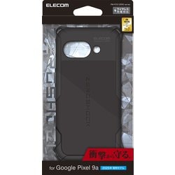 Google Pixel 9a用 ケース ハイブリッド カバー 衝撃吸収 カメラレンズ保護設計 ワイヤレス充電可 ストラップホール付 ZEROSHOCK ブラック PM-P251ZEROBK