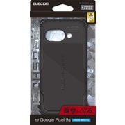 Google Pixel 9a用 ケース ハイブリッド カバー 衝撃吸収 カメラレンズ保護設計 ワイヤレス充電可 ストラップホール付 ZEROSHOCK ブラック PM-P251ZEROBK