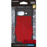Google Pixel 9a用 ケース ハイブリッド カバー 衝撃吸収 カメラレンズ保護設計 ワイヤレス充電可 ストラップホール付 ZEROSHOCK レッド PM-P251ZERORD
