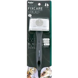 FIXCARE ピン先が優しく握りやすい ソフトスリッカーブラシ ミニ [犬猫用]