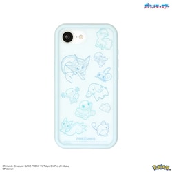 iPhone 16e用 IIIIfit（イーフィット） プランプフレーム ケース ポケットモンスター ライトブルー POKE-978LBL