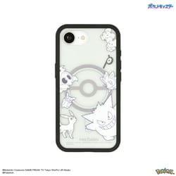 iPhone 16e用 プランプフレーム マグネット対応 ポケットモンスター ブラック POKE-979BK