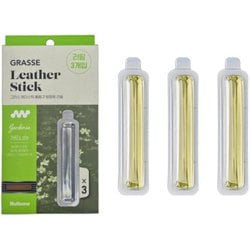 BU31 [Grasse Leather Stick Refill Cartridge-Gardenia 車用 芳香剤 詰め替え用リフィル3本 Gardeniaの香り]