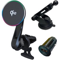 D-2329 [オートピックQi2 フルサポートパック MagSafe対応 15Wワイヤレス充電スマホホルダー Qi認証取得済み]