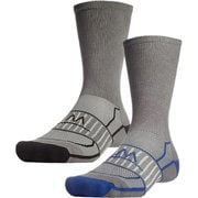 Socks Crew Gray/Black & Gray/Royal L 2足セット 105032