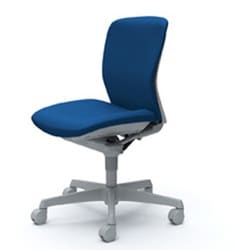 【完成品】 sulato（スラート） ミディアムブルー【ローバック 肘なし シェルカラー(グレー) 樹脂脚 ナイロンキャスター】 C331GR FSF3