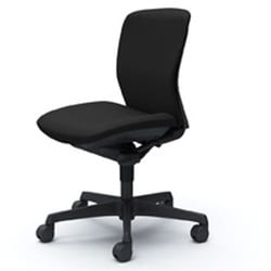 【完成品】 sulato（スラート） ブラック【ローバック 肘なし シェルカラー(ブラック) 樹脂脚 ナイロンキャスター】 C331ZR FSF1
