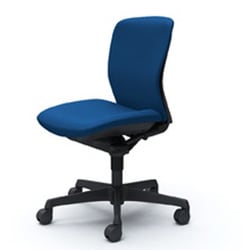 【完成品】 sulato（スラート） ミディアムブルー【ローバック 肘なし シェルカラー(ブラック) 樹脂脚 ナイロンキャスター】 C331ZR FSF3